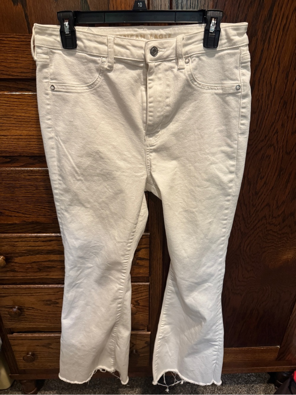American Eagle Outfitters White Flare Jeans